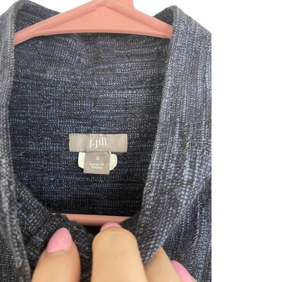 J Jill Blue Tweed Button Up Blazer Jacket Small - Picture 4 of 6